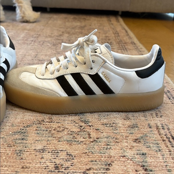 Adidas Men's White and Black Sneakers - Picture 2 of 4